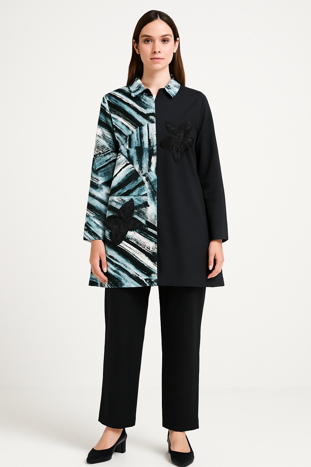 Elegant Contrast Cod Suit