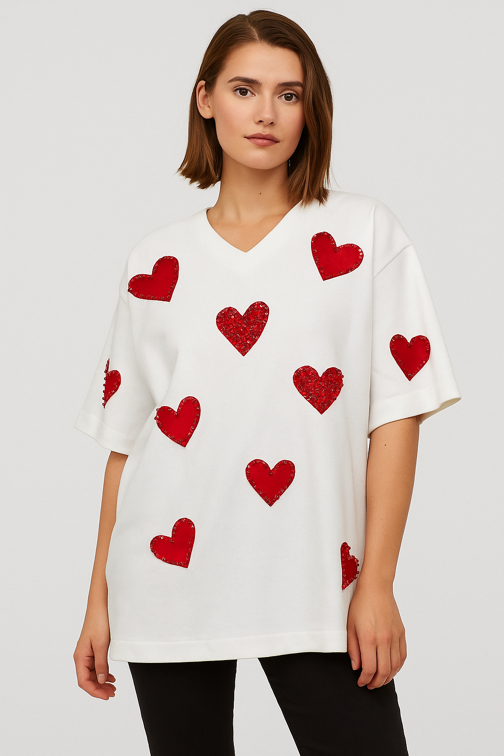 LovePop Sequin Heart T-Shirt